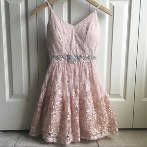 Cream Lace cocktail strappy dress